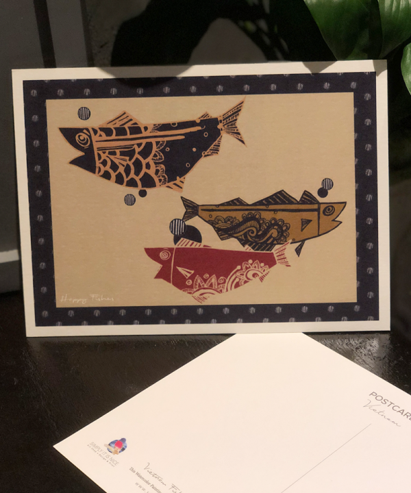 Post Card – Happy Fishes